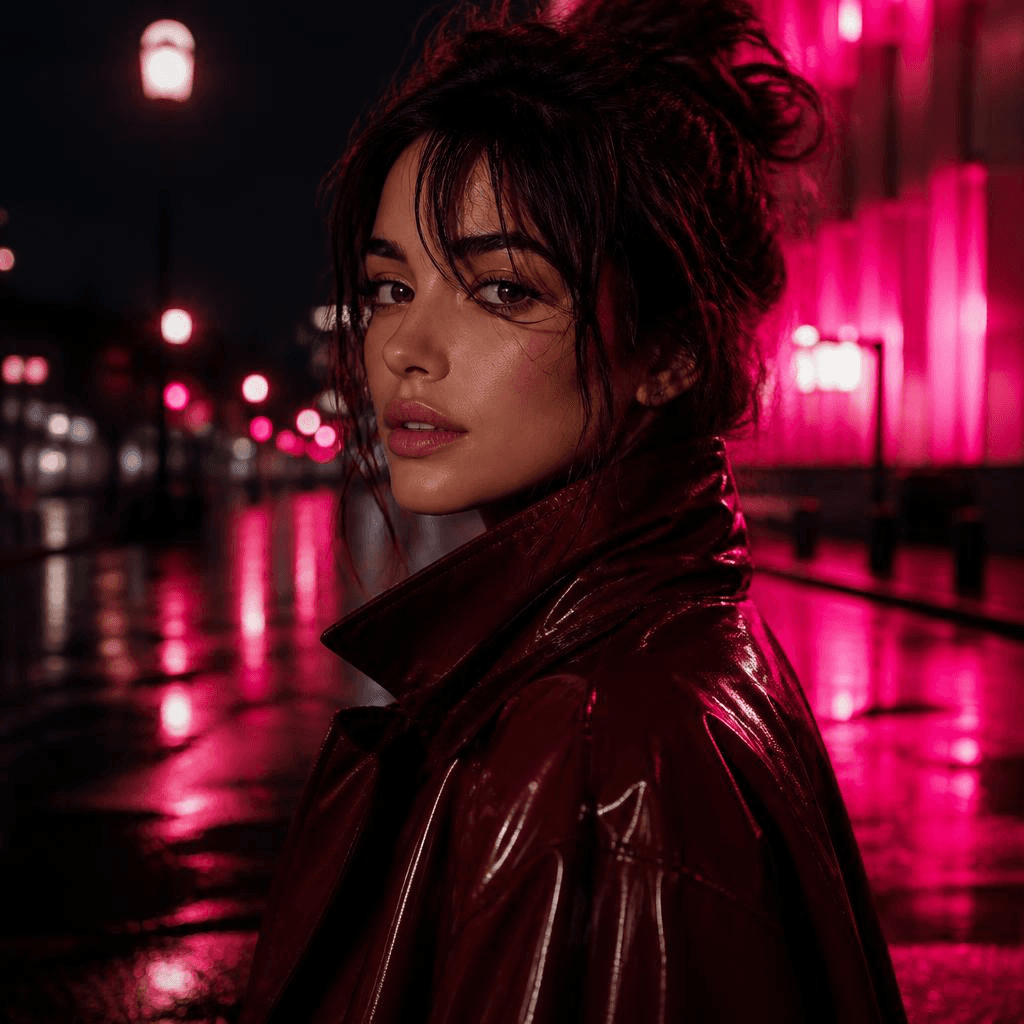 Nighttime urban portrait
